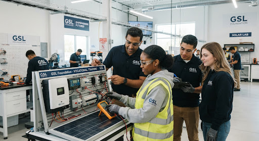 Students in vocational workshop